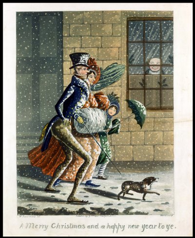 Un Buon Natale e Felice Anno Nuovo, cartolina di Natale vittoriana da W. Summers