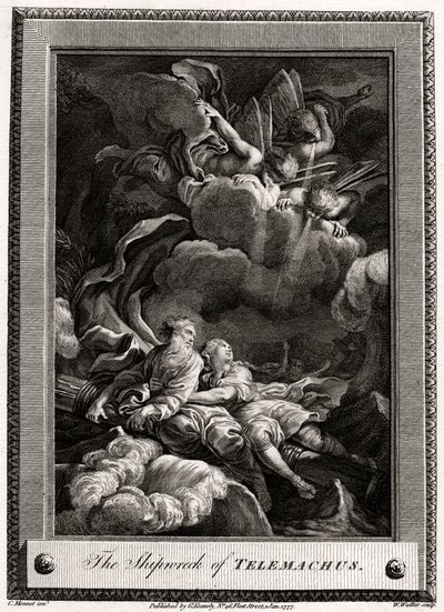 Il naufragio di Telemaco, 1777 da W. Walker