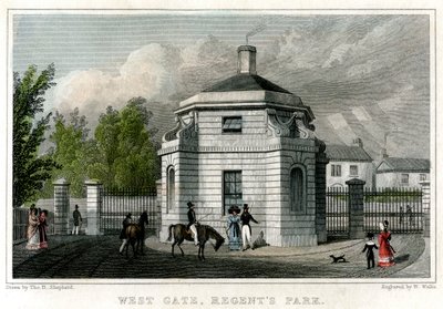 West Gate, Regents Park, Londra, XIX secolo da W. Wallis