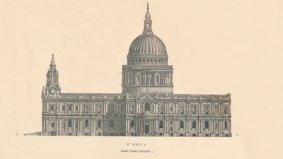 San Paolo - elevazione del fianco sud, 1889 da W and AK Johnston