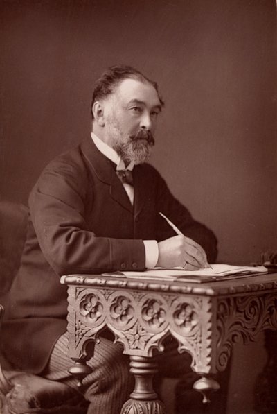 Frederick Harrison (1831-1923) giurista e filosofo positivista inglese. da W. and D. (after) Downey