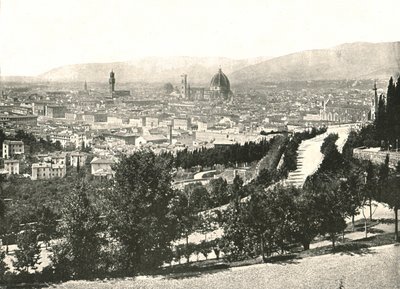 Panorama della città di Firenze, Italia, 1895 da W and S Ltd