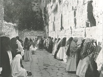 Il Muro del Pianto, Gerusalemme, Palestina, 1895 da W and S Ltd