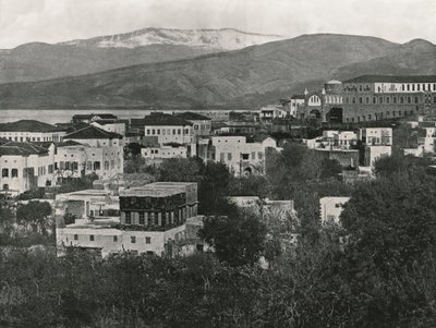 Veduta della città con il Monte Libano, Beirut, 1895 da W and S Ltd