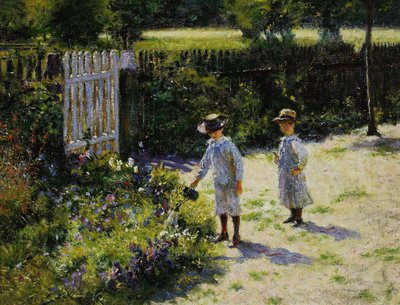 Bambini nel giardino da Władysław Podkowiński