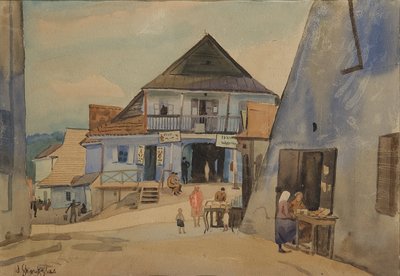 Mercato a Kazimierz nad Wisłą da Władysław Skoczylas
