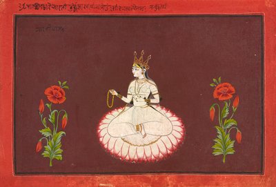 Saraswati, foglio da una serie di Dee da Wajid