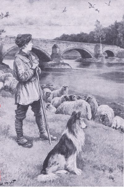 La vista del vecchio ponte romano a Musselburgh stimola l