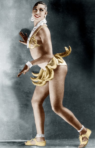 Josephine Baker (1906-1975) al Folies Bergère di Parigi con cintura di banane da Walery