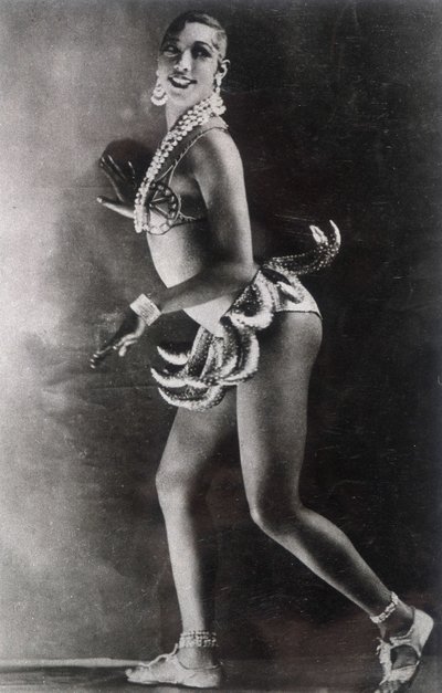 Josephine Baker vestita con una cintura di banane da Walery