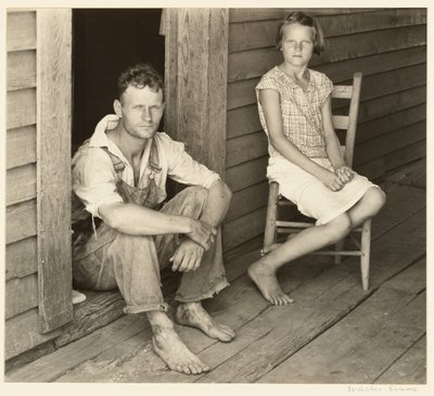 Floyd e Lucille Burroughs, contea di Hale, Alabama da Walker Evans