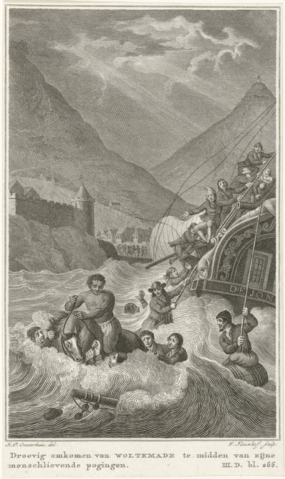 Morte di Woltemade al Capo di Buona Speranza, 1773 da Walraad Nieuwhoff