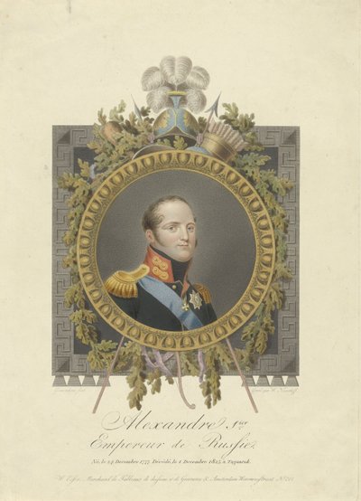 Ritratto dello Zar Alessandro I di Russia da Walraad Nieuwhoff