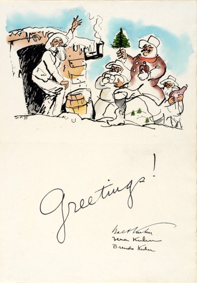 Auguri di Natale 1933 da Walt Kuhn