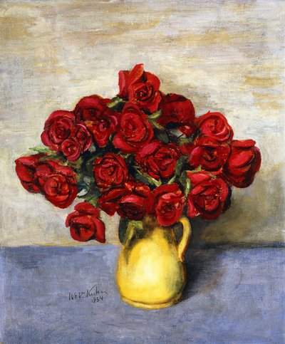 Rose Rosse in una Brocca Gialla da Walt Kuhn