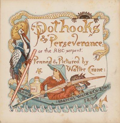 Illustrazione per Pothooks and Perseverance di Walter Crane da Walter (after) Crane