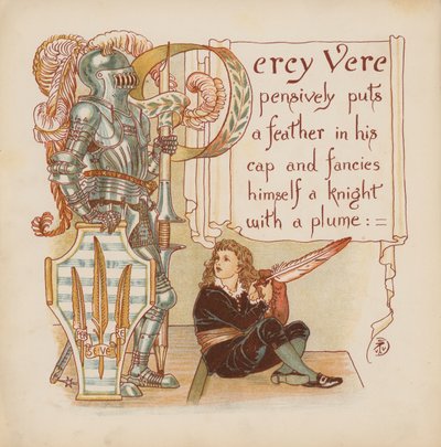 Illustrazione per Pothooks and Perseverance di Walter Crane da Walter (after) Crane