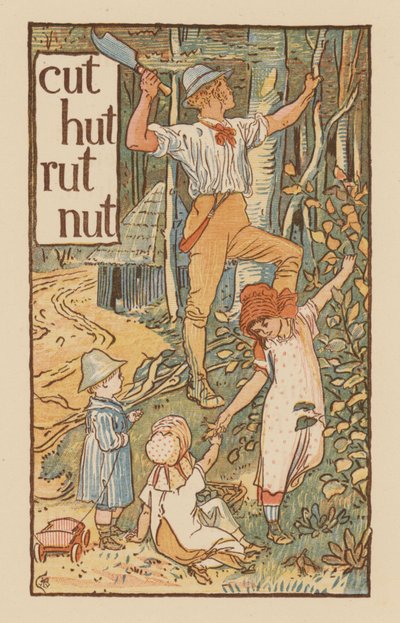 Pagina da The Golden Primer da Walter (after) Crane