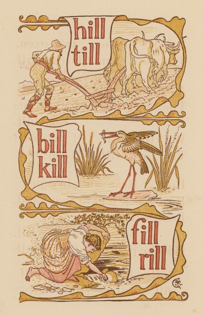 Pagina da The Golden Primer da Walter (after) Crane