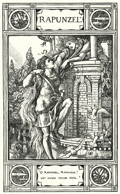 Raperonzolo (incisione) da Walter (after) Crane