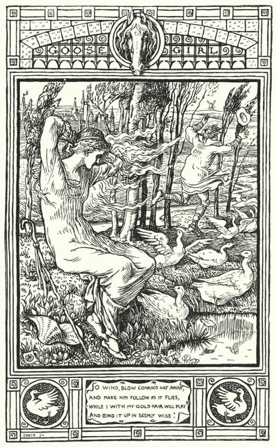 La ragazza delle oche da Walter (after) Crane