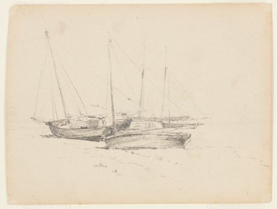 Barche da pesca sulla riva del mare da Walter Clark