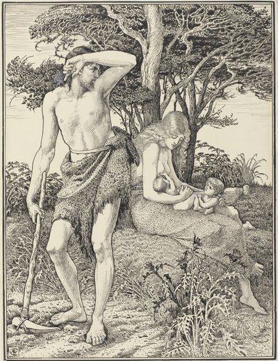 Adamo ed Eva da Walter Crane (signed by artist)