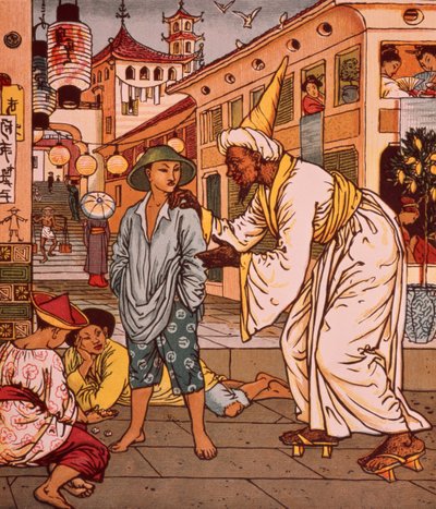 Il libro delle immagini di Aladino, Le Mille e una Notte da Walter Crane
