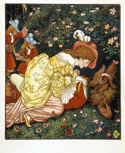 La bella e la bestia - ill. di Walter Crane da Walter Crane