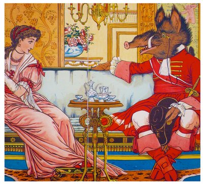 La Bella e la Bestia, 1874 da Walter Crane