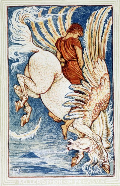 Bellerofonte su Pegaso da Walter Crane