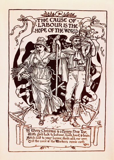 La causa del lavoro è la speranza del mondo da Walter Crane
