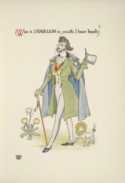 Dente di leone. Un giovane ben vestito da Walter Crane