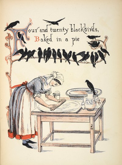 Quattro e venti merli cotti in una torta da Walter Crane