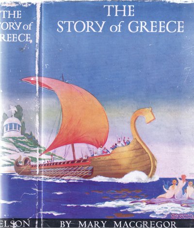 Progettazione della copertina anteriore (illustrazione da La storia della Grecia, anni 