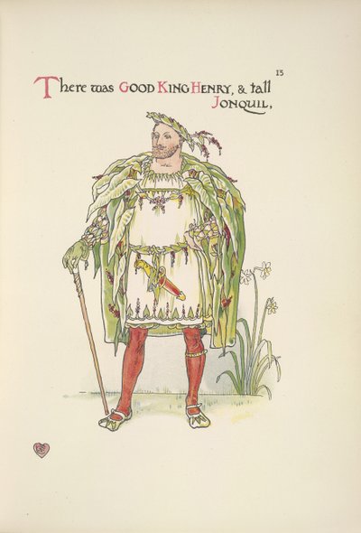 Buon Re Enrico. Un uomo vestito come Enrico VIII da Walter Crane