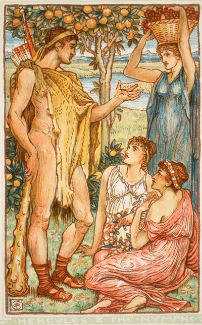 Ercole e le ninfe, illustrazione da 