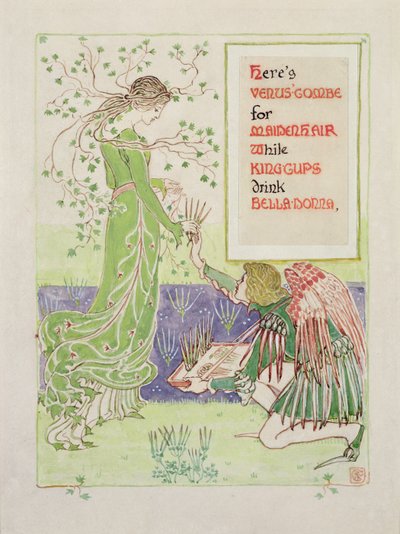 Ecco il pettine di Venere per i capelli di fanciulla, 1899 da Walter Crane