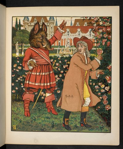 Illustrazione per La Bella e la Bestia da Walter Crane