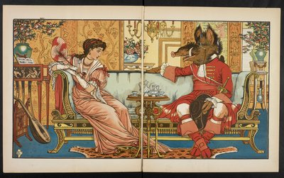 Illustrazione per La Bella e la Bestia da Walter Crane
