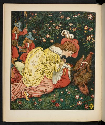 Illustrazione per La Bella e la Bestia da Walter Crane