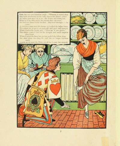 Illustrazione per la fiaba Cenerentola da Walter Crane