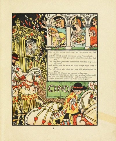 Illustrazione per la fiaba Cenerentola da Walter Crane