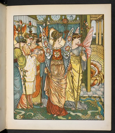 Illustrazione per La cerva nel bosco da Walter Crane