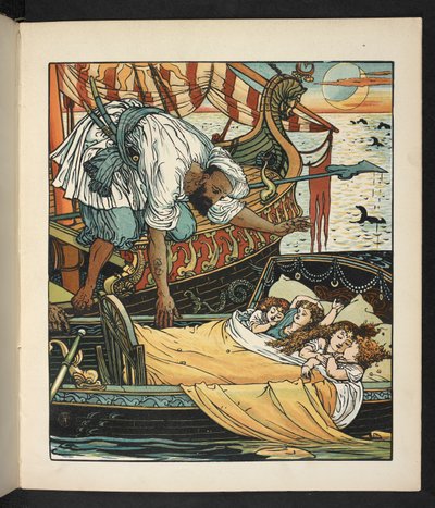 Illustrazione per la storia, Principessa Belle étoile da Walter Crane