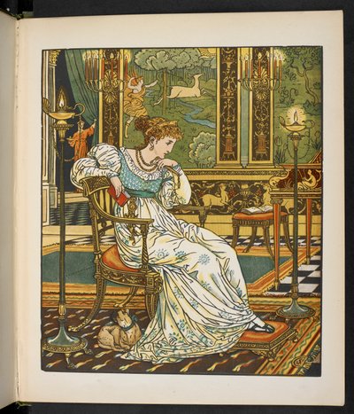 Illustrazione per la storia, la Cerva nel bosco da Walter Crane