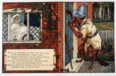 Cappuccetto Rosso, di John Lane, Picture Books di Walter Crane, Londra e New York, inizio XX secolo da Walter Crane