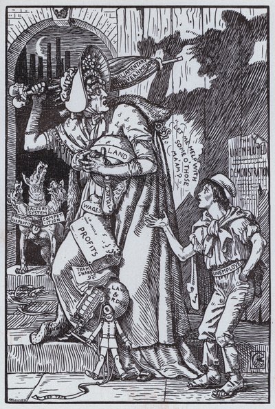 La signora Grundy spaventata dalla sua stessa ombra da Walter Crane