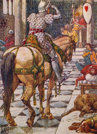 Percival ottiene lo scudo del cuore battente da Walter Crane