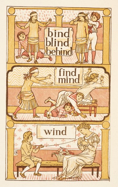 Parole in rima che finiscono con la lettera D. Un gioco di mosca cieca. Per illustrare l